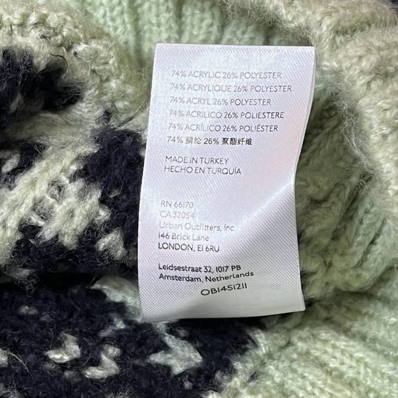 Anthropologie Fair Isle Turtleneck Tunic Sweater Size S NWT - Picture 7 of 11